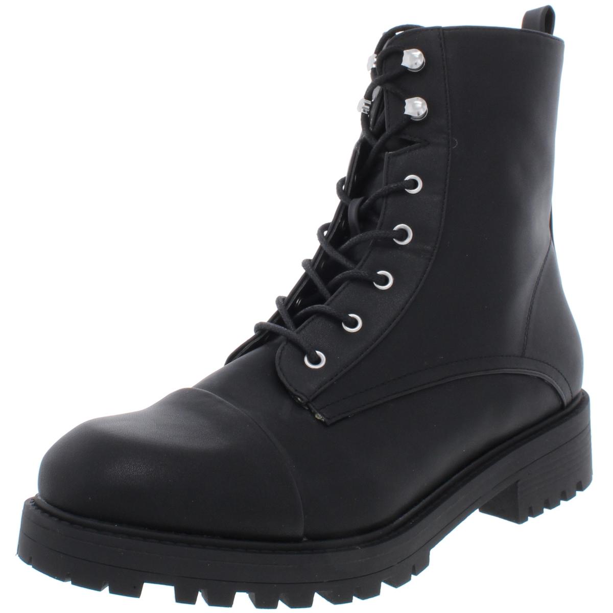 Elmhurst Stiefel – Kunstleder, Profilsohle, Combat-Stil