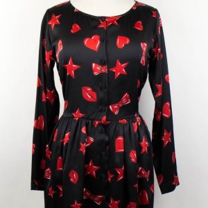 MOSCHINO COUTURE X JEREMY SCOTT Damenkleid „Stars Hearts Bow Ties“