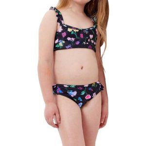 Mädchen-Bikini-Set mit gerüschtem Bralette-Oberteil und passender Hose – Gtk Daisies, 7733645901884
