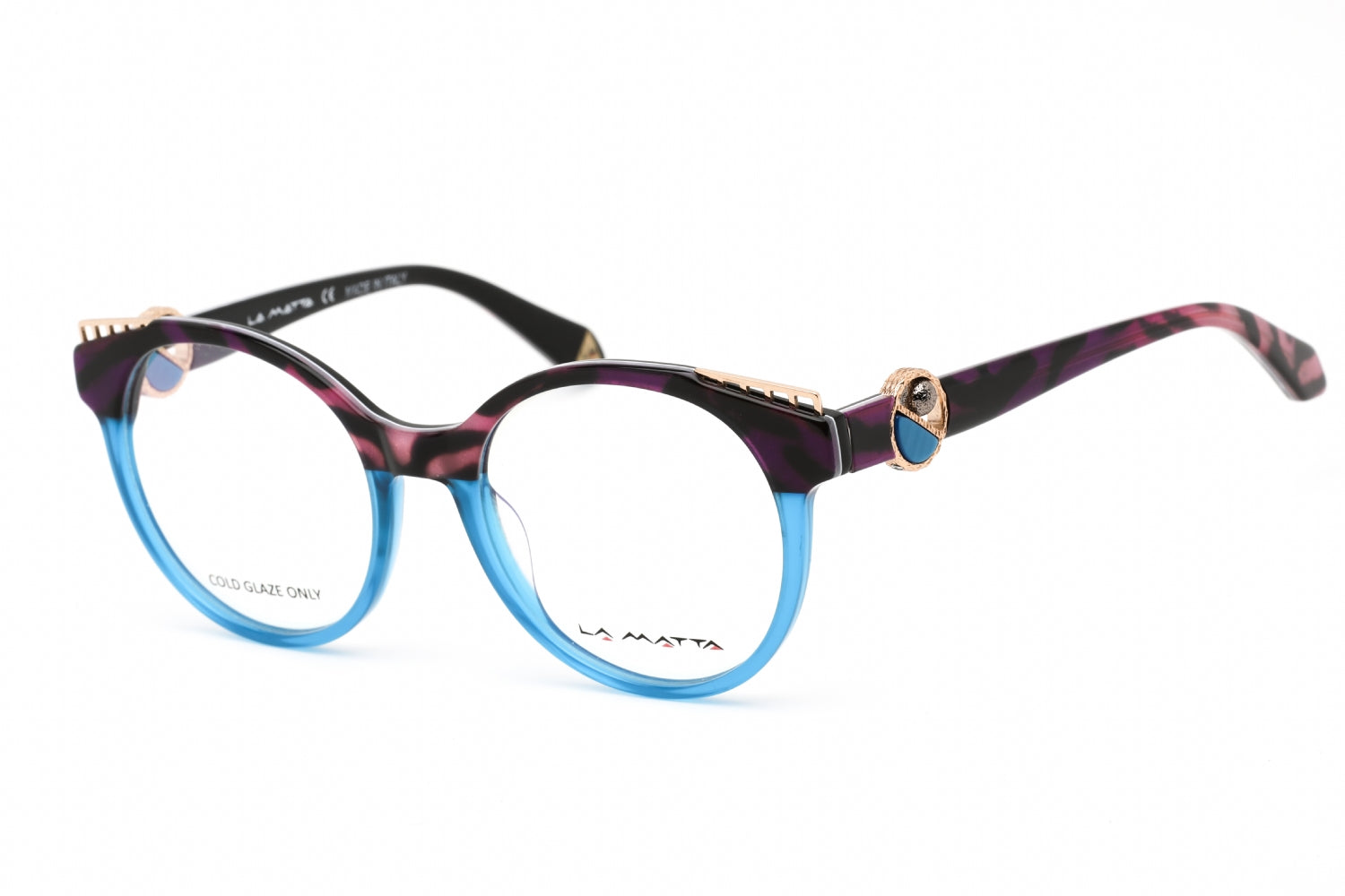 La Matta LMV3250 C4 Brille in runder Form – 50 mm