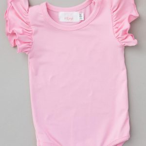 Bubblegum Body – Flügeldetails, Rosa, Kurzarm