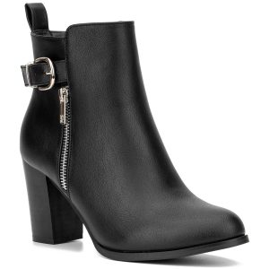 Angie Kunstleder-Stiefeletten mit Reißverschluss