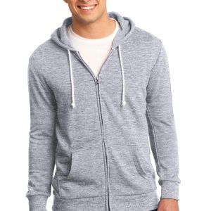 District Young Core DT190 Kapuzenpullover – durchgehender Reißverschluss, Fleece, Herren