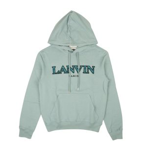 Bluish Curb Kapuzenpullover – Baumwolle, Logo, Grau