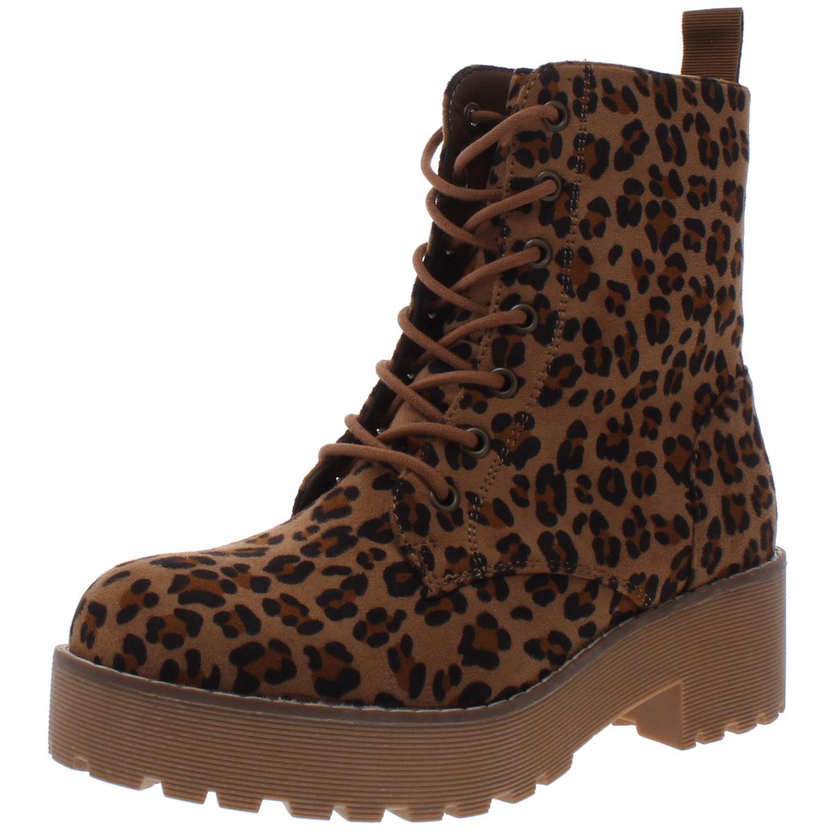 Mazzy Stiefel – Tiermuster, Plateau, Schnürung