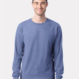 Hanes – Langarmshirt, ComfortWash by Hanes, stückgefärbt