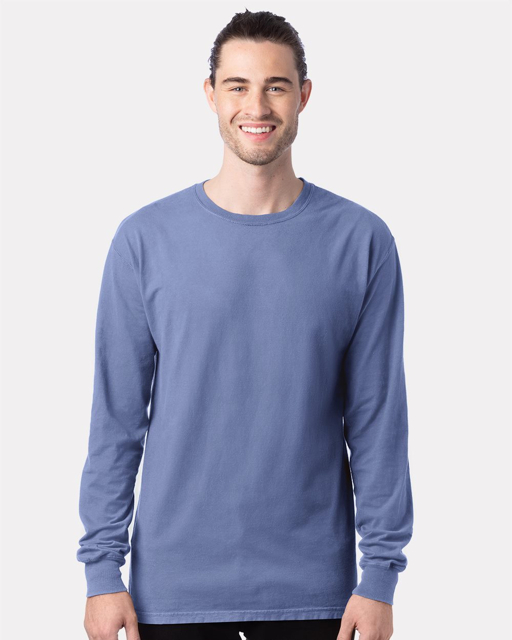 Hanes – Langarmshirt, ComfortWash by Hanes, stückgefärbt