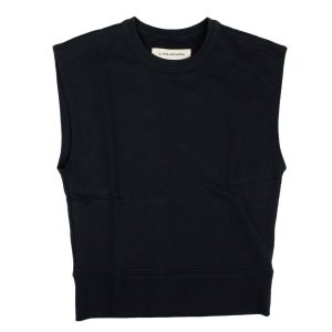Sweatshirt – abgetrennte Ärmel, Marineblau, Baumwolle