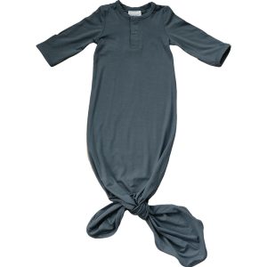 Baby-Knotennachthemd aus Bambusmaterial – Anthrazit