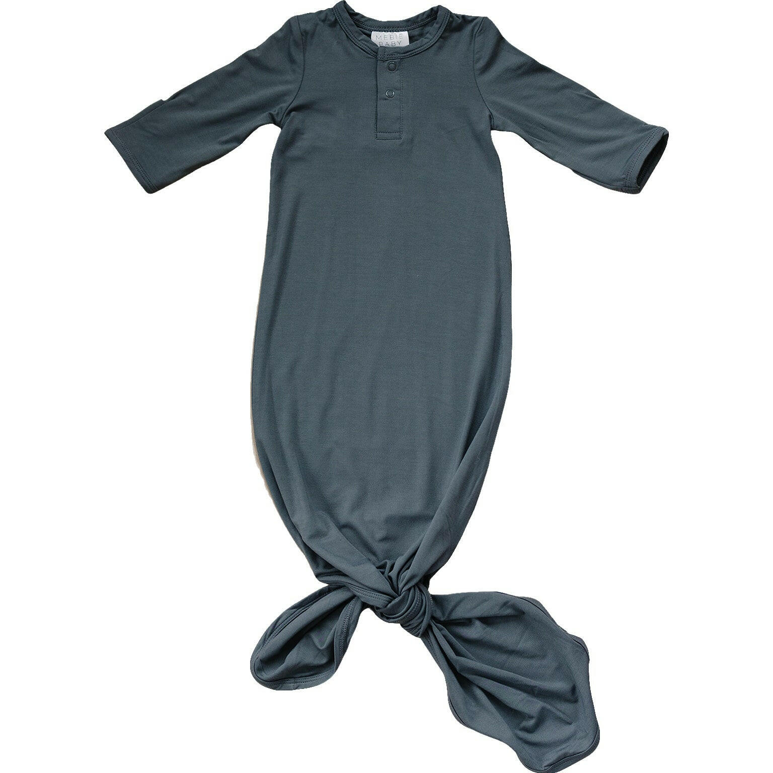 Baby-Knotennachthemd aus Bambusmaterial – Anthrazit