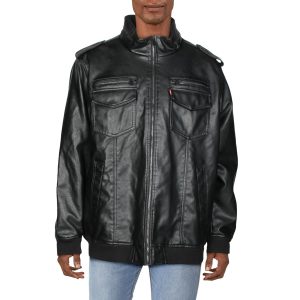 Cold Jacke – Kunstleder, Bomber-Stil, Winter