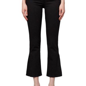 W25 Midway Gusset Stretchjeans mit Reißverschluss – Schwarz