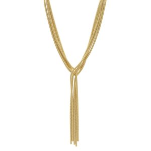 Halskette – mehrreihig, strukturiert, Kette, Gold