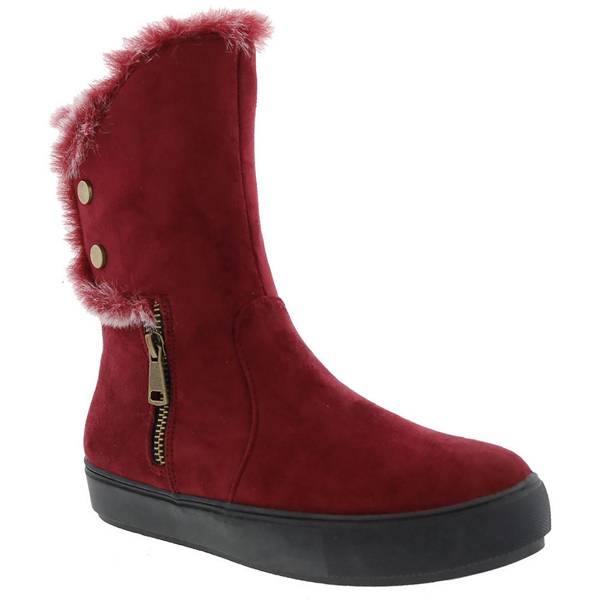 Furry Schneestiefel – Kunstfell, Reißverschluss, Winter