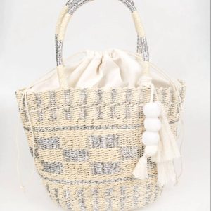 Summertime Damen-Shopper in Silber/Beige