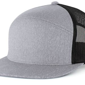 Pacific Headwear Heather 6-Panel Arch Trucker-Cap mit Snapback-Verschluss
