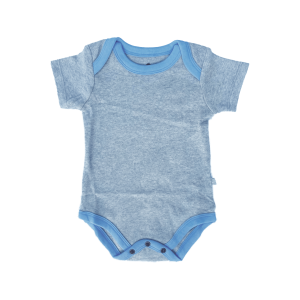 Baby-Body mit Schlupfausschnitt im Colorblock-Design in Fliederblau
