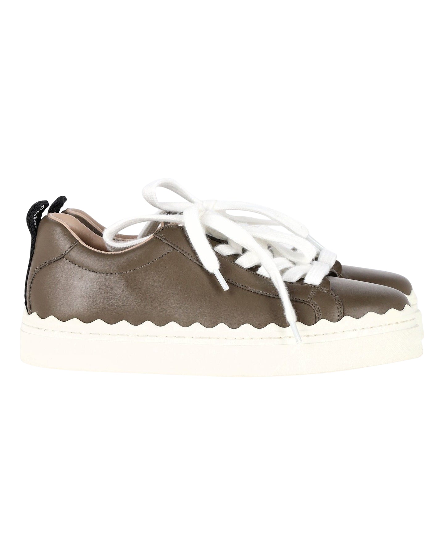 Chloé Lauren niedrige Sneaker aus braunem Leder