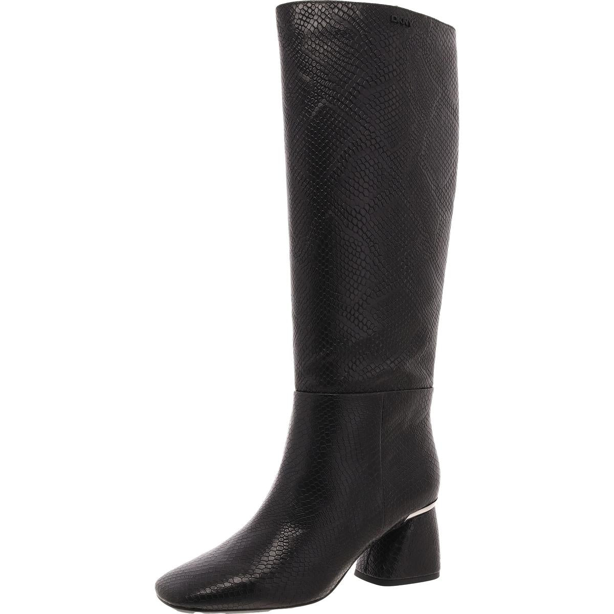 Cana kniehohe Stiefel – Kunstleder, Schlangenmuster