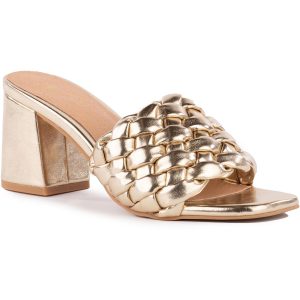 Connoisseur Mule Sandalen – Kunstleder, gewebt