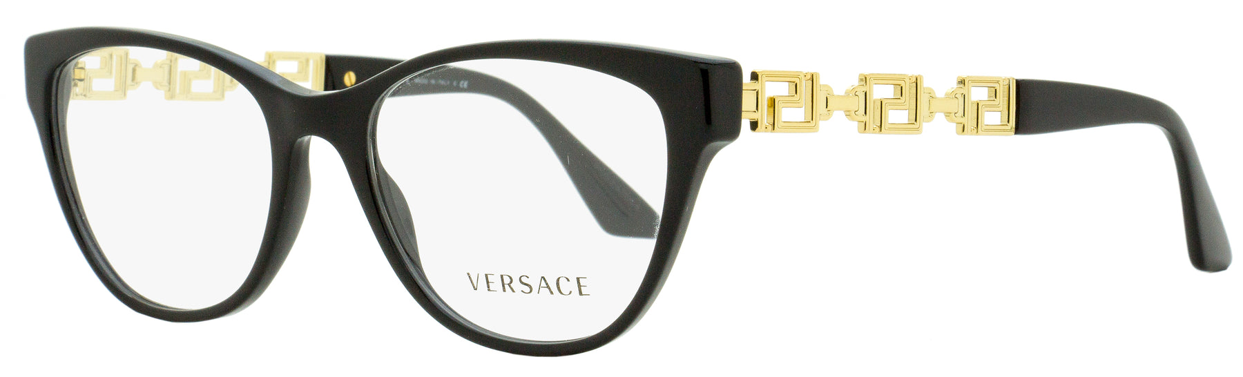Versace Greca VE3292 GB1 52mm Brille – Damen, Schwarz, Gold