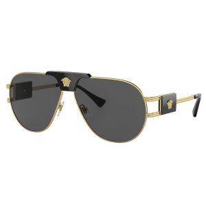 Versace – Unisex-Sonnenbrille, VE 2252 100287, Pilotenform, 63 mm