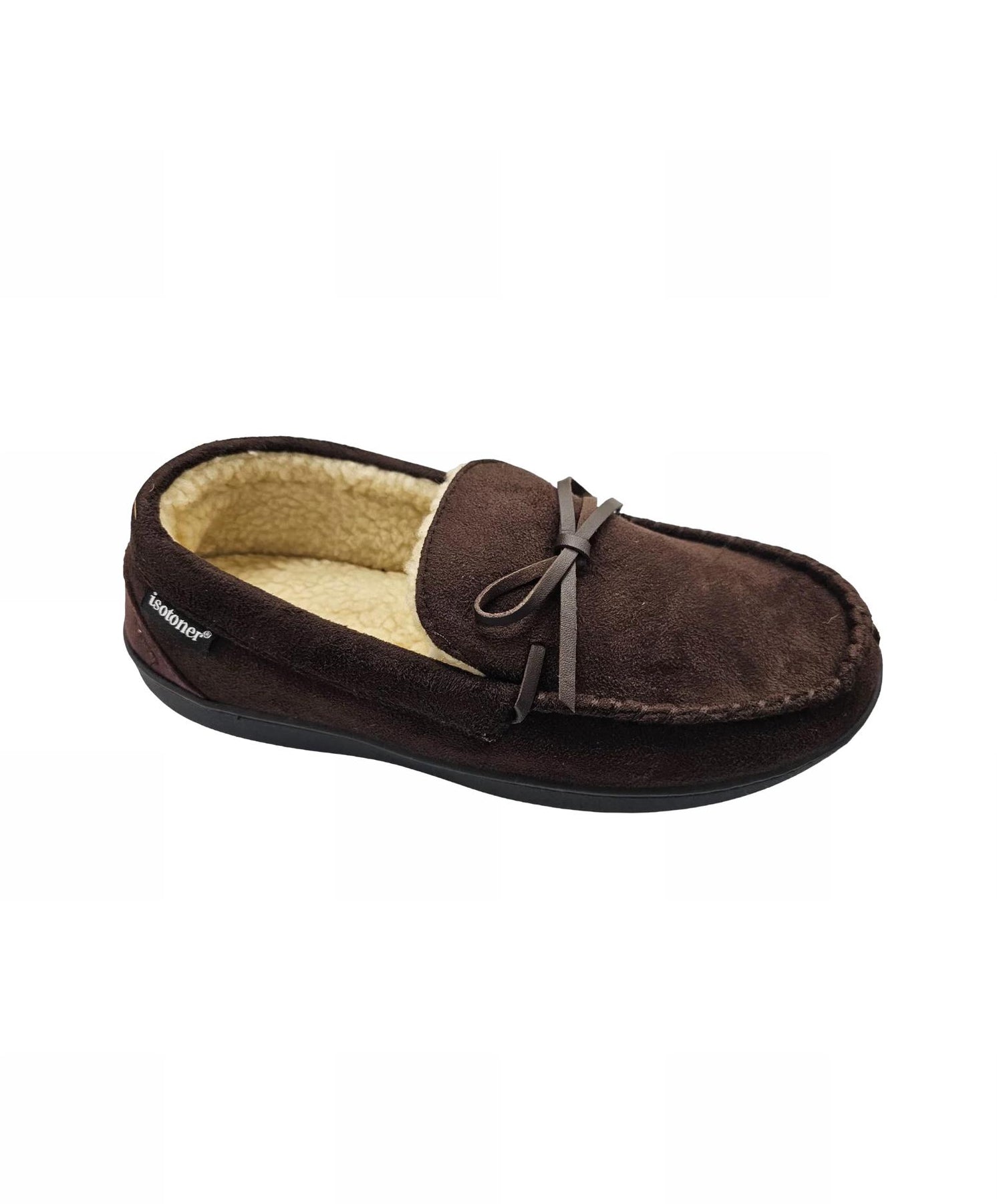 Nigel Herren-Mokassin-Hausschuhe aus Mikro-Veloursleder – Dark Chocolate – 7733801680956