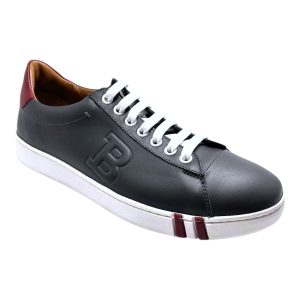 Bally Asher 6217401 6.5 Sneaker – glattes Kalbsleder, Herren, Grau, dunkel, Größe