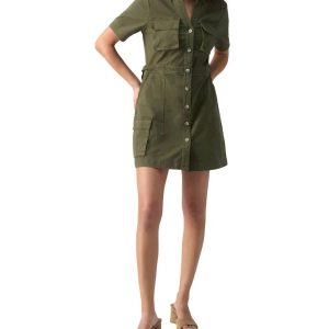 Reissue Burnt 7732530577468 Kleid – Olivgrün
