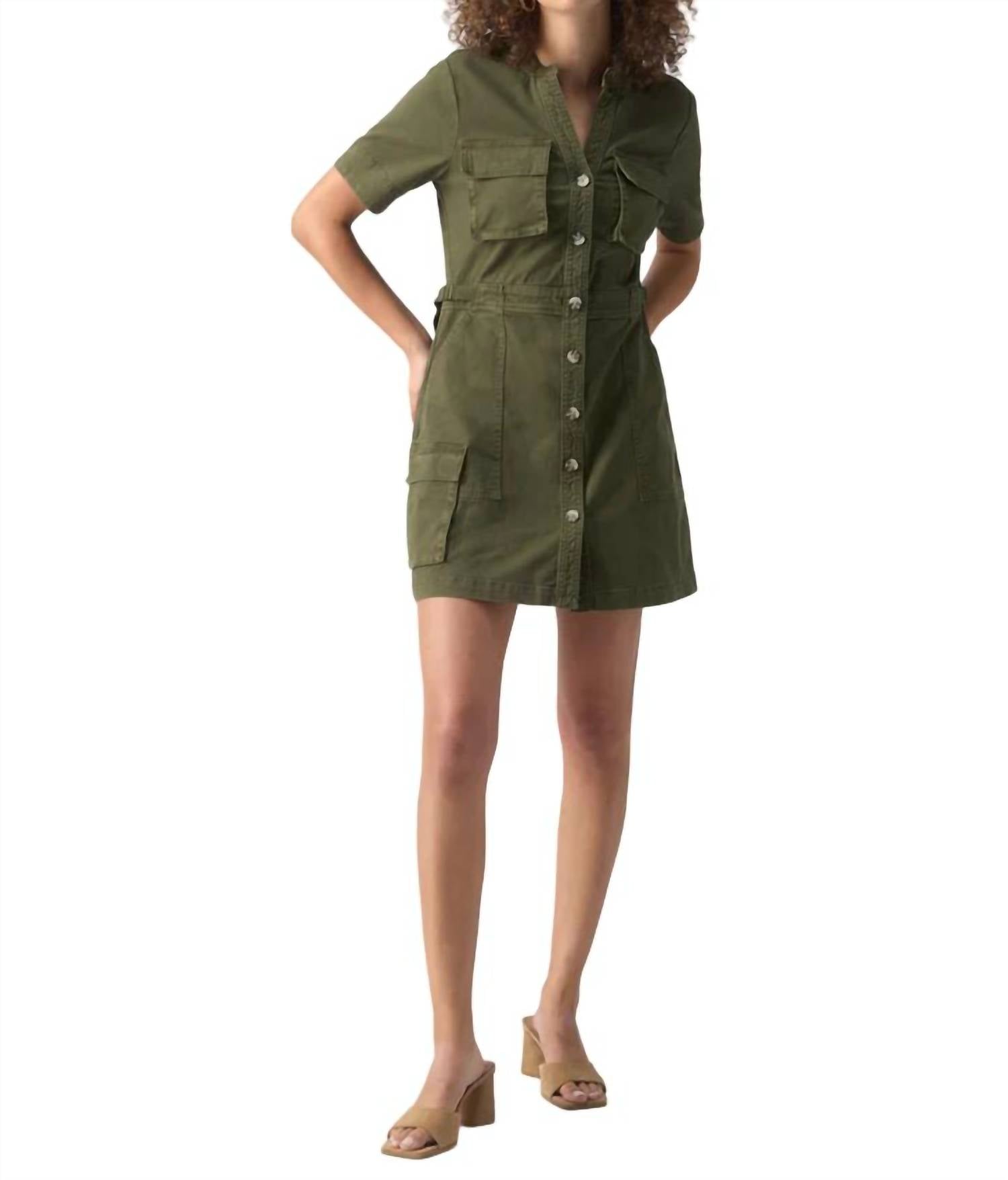 Reissue Burnt 7732530577468 Kleid – Olivgrün