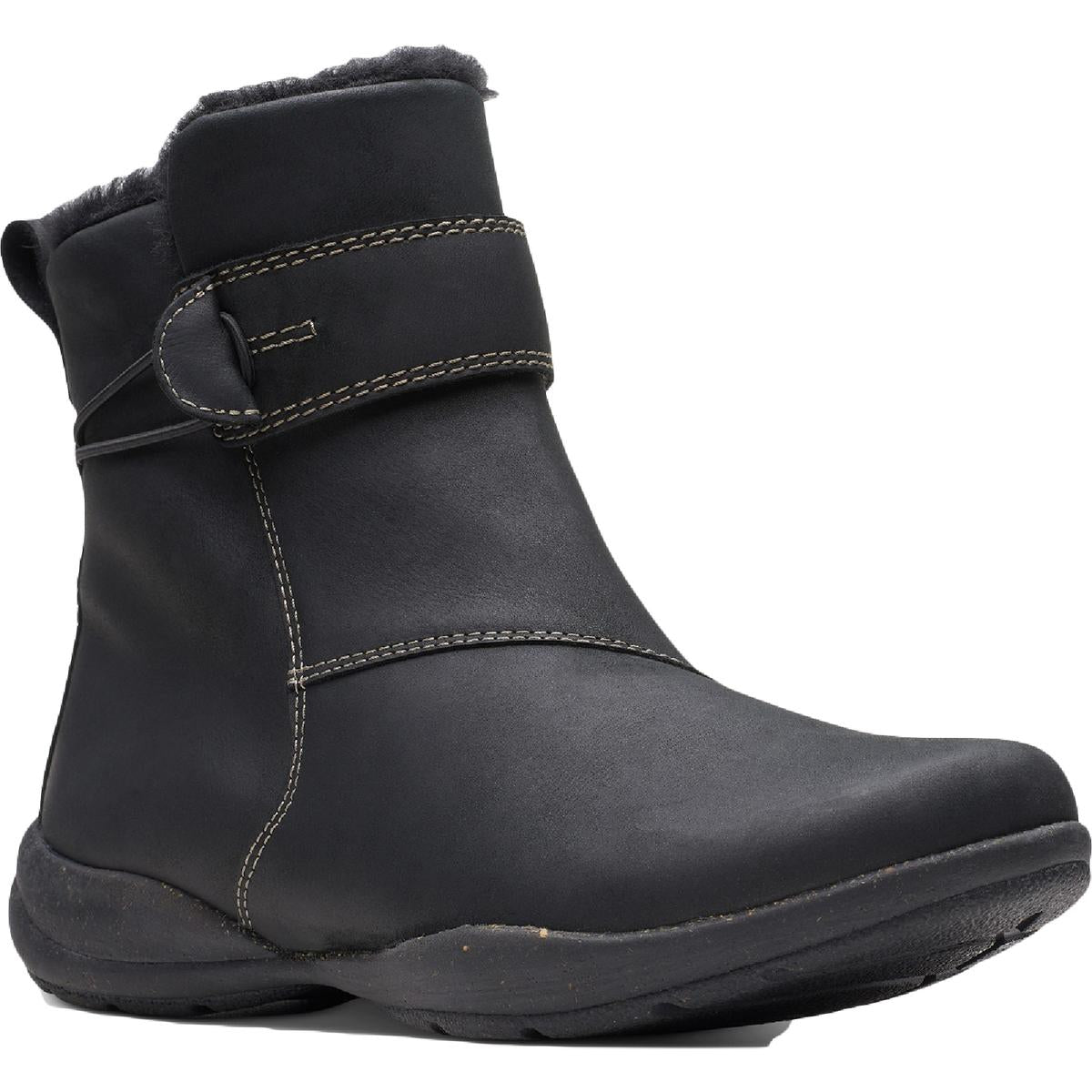Roseville wasserdichte Lederstiefelette mit Kunstfellfutter