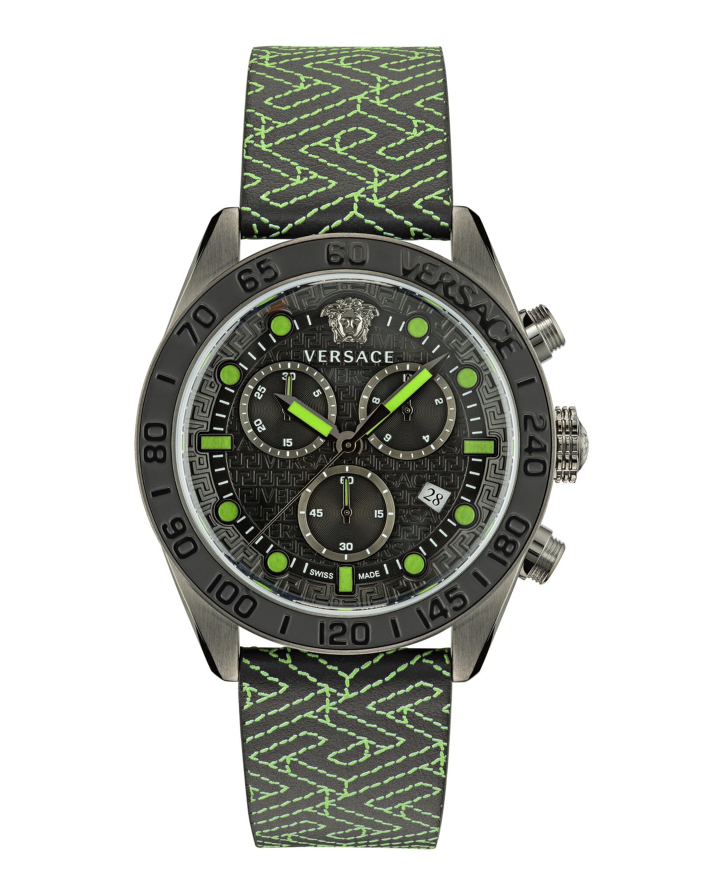 Greca Dome Chrono Armbanduhr – Lederarmband