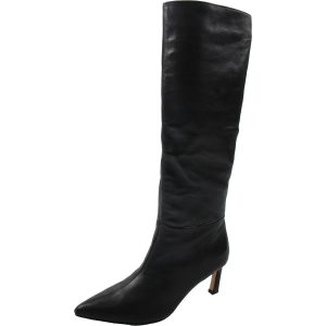 Lorthey kniehohe Stiefel – spitze Zehenpartie, Leder