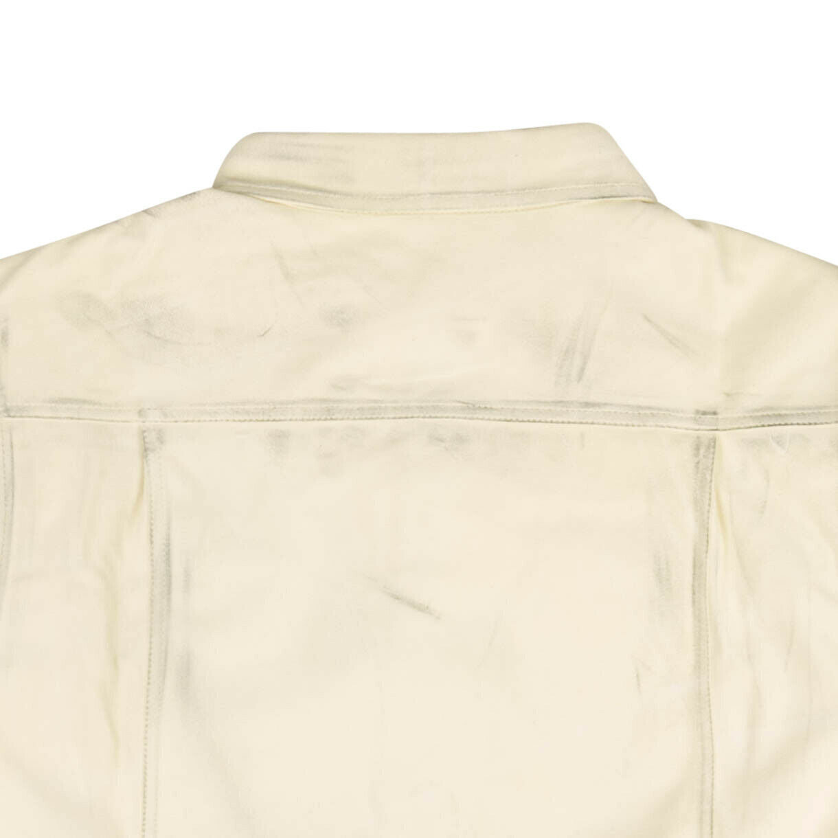 424 On Fairfax bemalte Lederjacke in Weiß