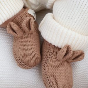 Little Bear Baby-Booties in Acorn