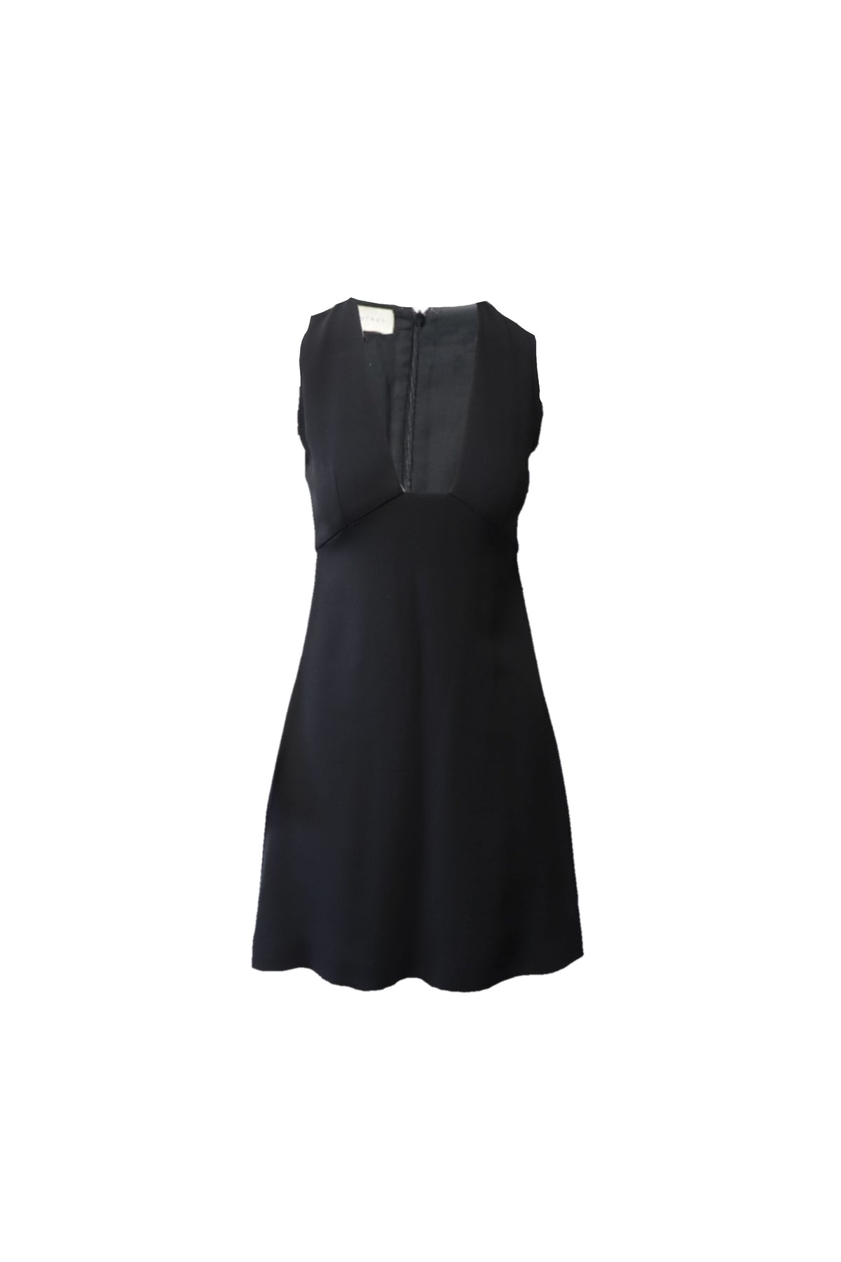 Stella McCartney Plunge Neckline Minikleid – Viskose, Schwarz