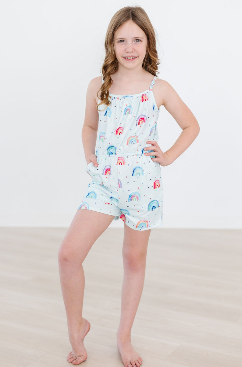 Rainbow Grooves Play kurzer Overall – Riemchen