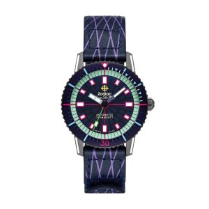 Zodiac Super Sea Wolf Laser Tag Edition Compression Diver Herren-Automatikuhr aus grauem Edelstahl – 7610242465852