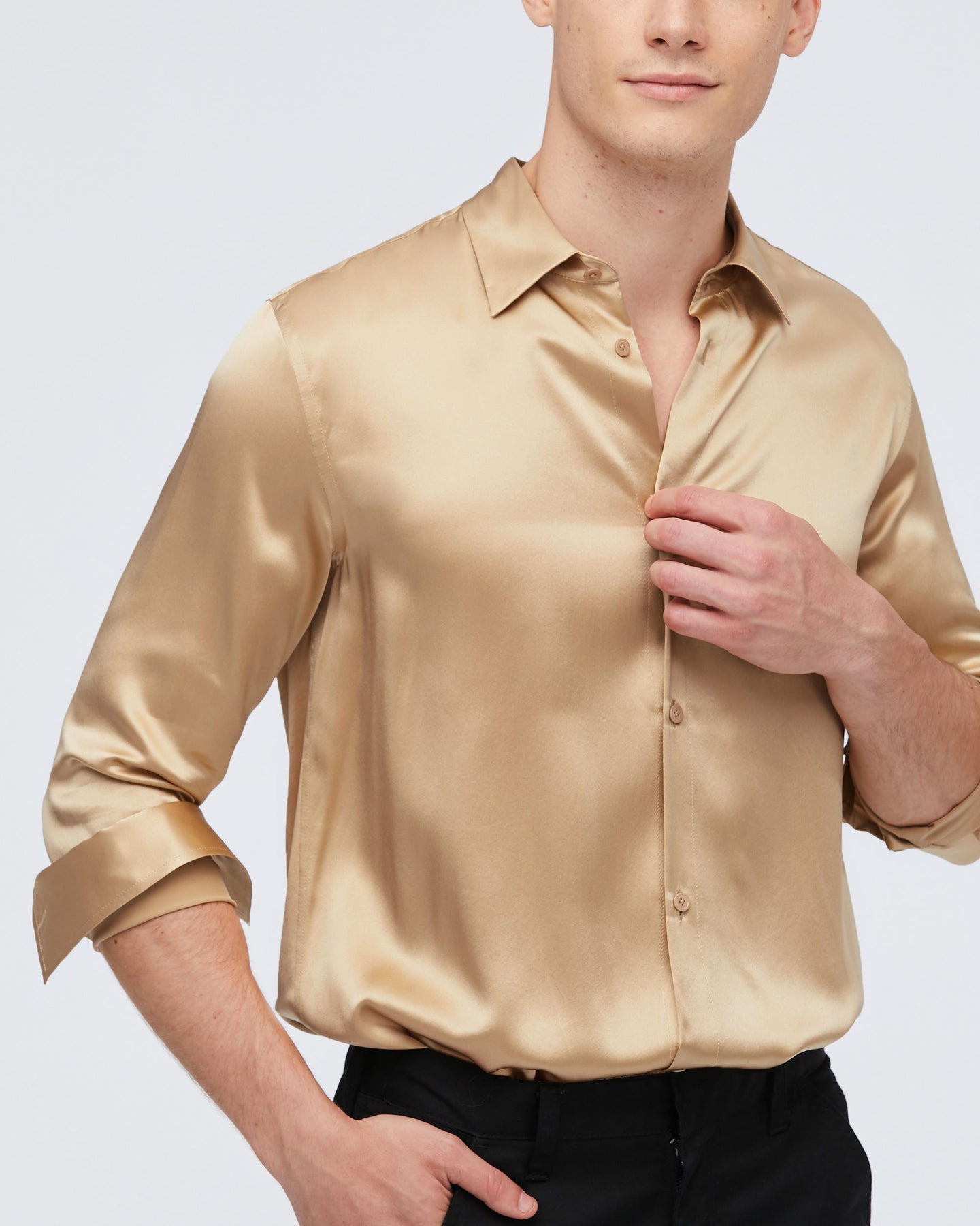 22MM Basic 7607350001724 Hemd – Maulbeerseide, Herren
