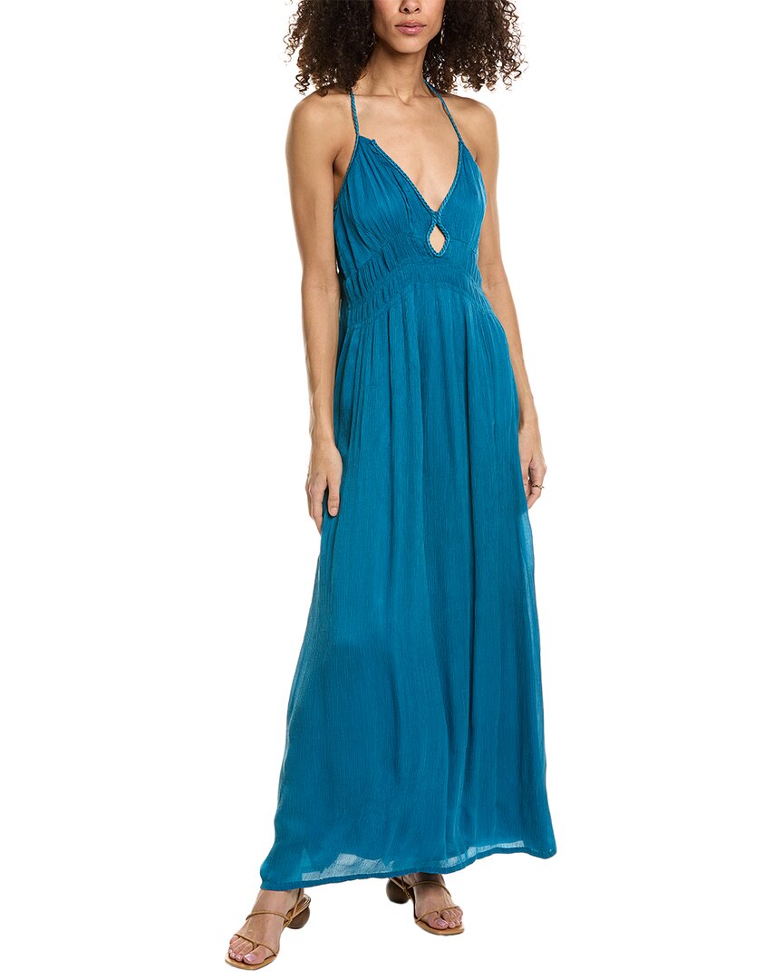 ba&sh Maxikleid mit Knitterstruktur