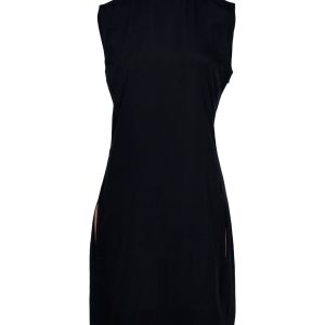 Celine Kleid – ärmellos, Schwarz, Seide