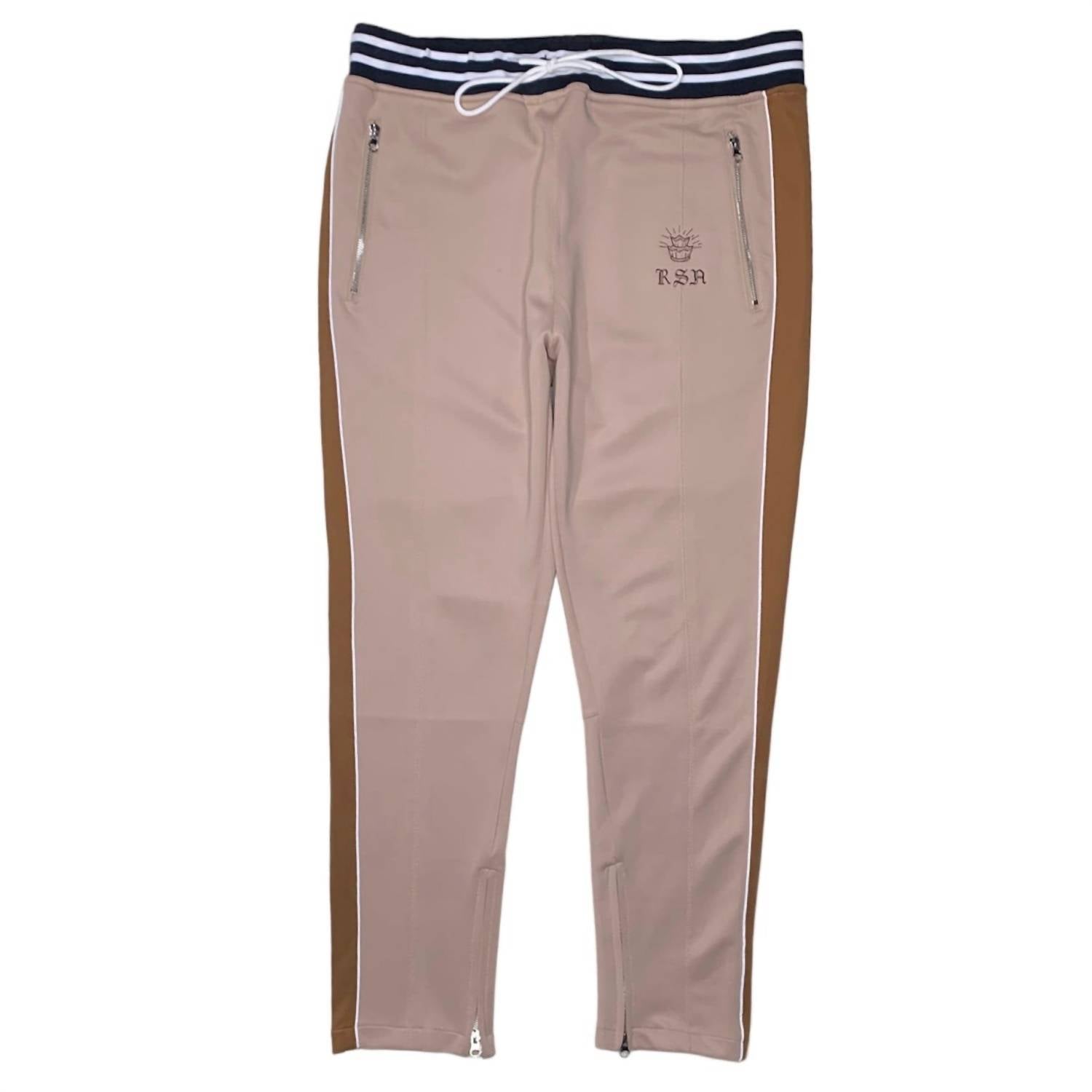 Gestreifte Herren-Trainingshose – Braun – 7733843460156