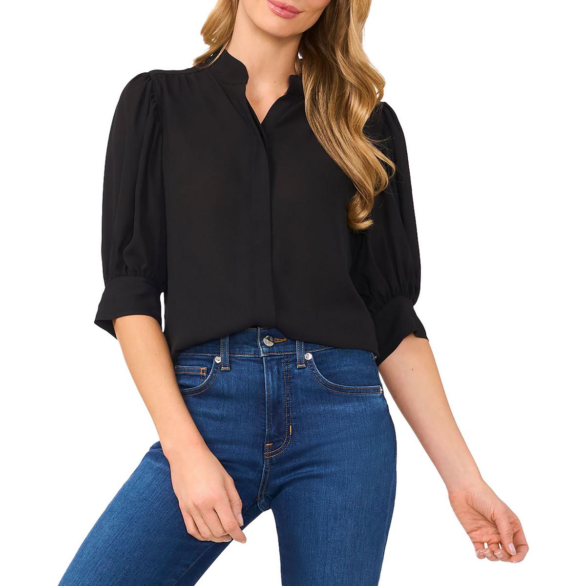 Bluse – Crêpe, mit Knopfleiste