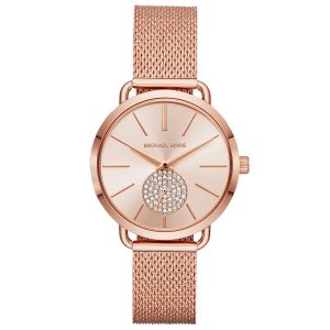Michael Kors Portia MK3845 37MM Armbanduhr – Roségold, Damen, Quarzwerk