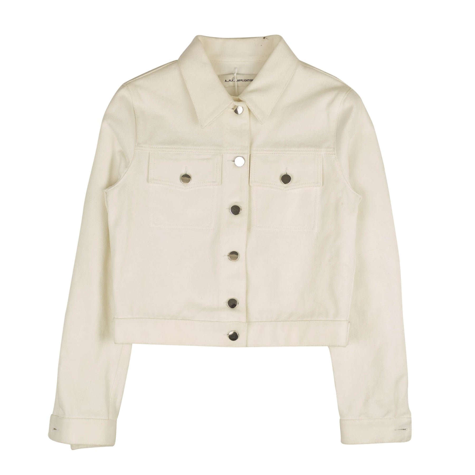 Weiße Caban Jeansjacke