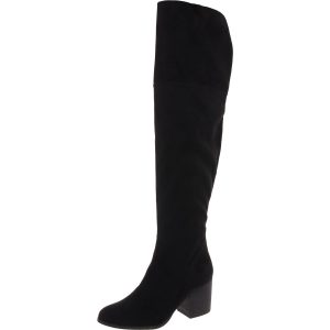 Slit Overknee-Stiefel – Velourslederimitat