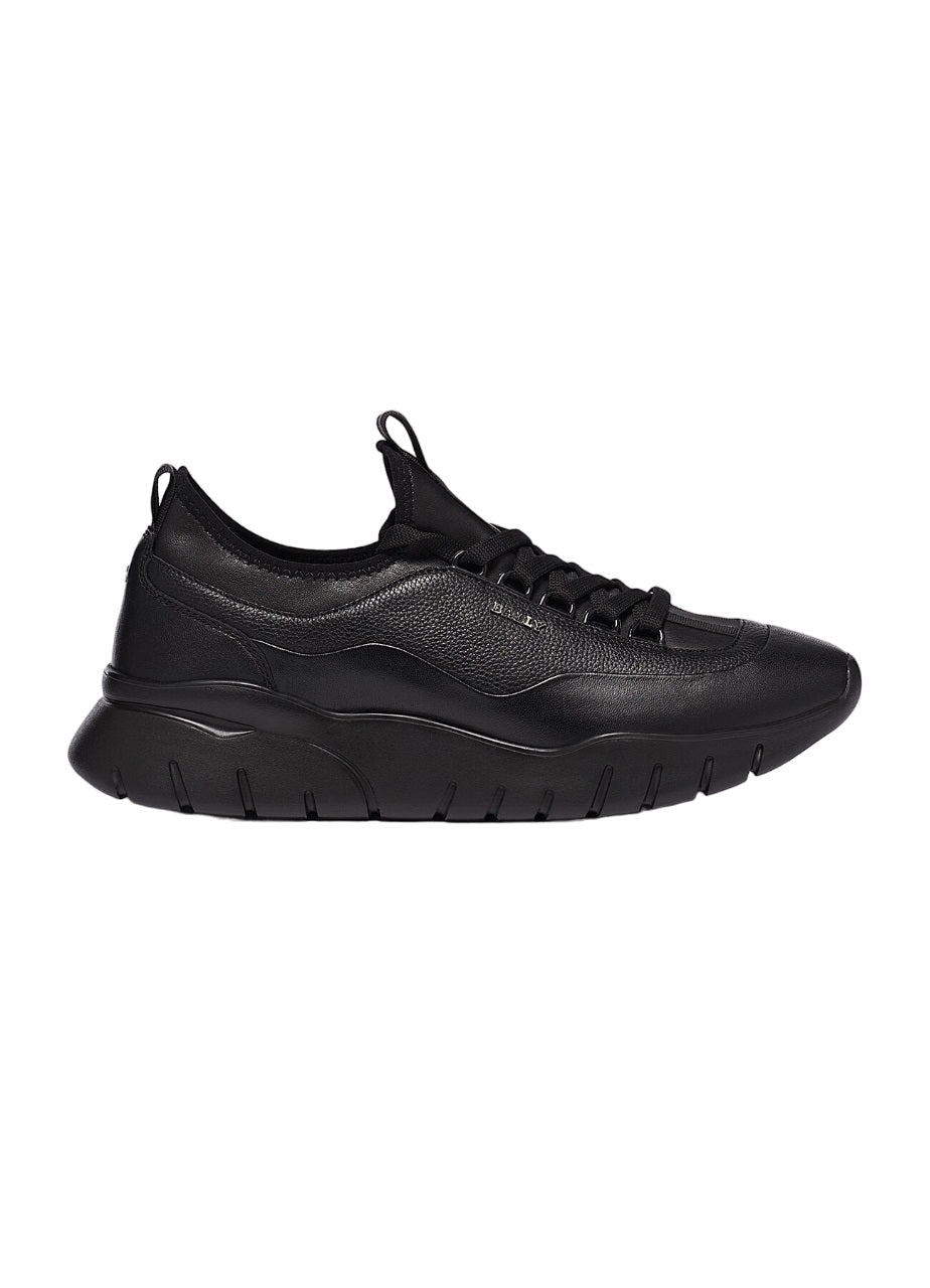 Bally Bikki 6234206 US 6 Sneaker – glattes Lammleder, Herren, Schwarz