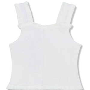 Fransen-Tanktop für Mädchen – Weiß – 7733754724412