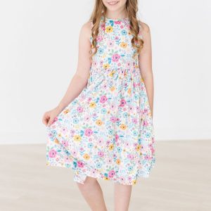 Sunshine Blooms Tank Kleid mit schwingendem Rock