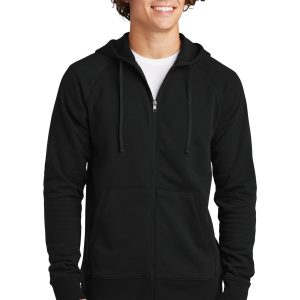 Sport-Tek Drive Jacke – durchgehender Reißverschluss, Fleece, Kapuze, Herren